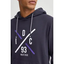 Indicode Hoodie IDLeon bedruckt Dunkelblau S