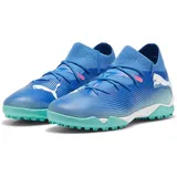 Puma Future 7 Match TT + Mid Jr Soccer Shoe, Bluemazing White-Electric Peppermint, 33 EU