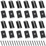 Famanu Clips für Holzfußböden - 100 Stück Abstandshalter für Terrassendielen - 6 mm - inklusive Schrauben