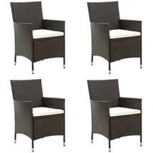 vidaXL Gartenstuhl 60 x 60 x 88 cm braun 4 St.