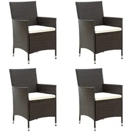 vidaXL Gartenstuhl 60 x 60 x 88 cm braun 4 St.