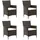 vidaXL Gartenstuhl 60 x 60 x 88 cm braun 4 St.