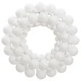 vidaXL Weihnachtskranz Weiß 45 cm Polystyrol