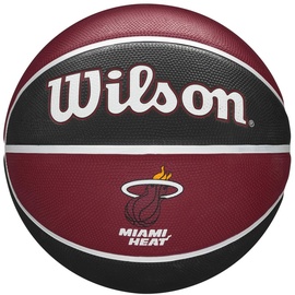 Wilson Basketball NBA TEAM TRIBUTE, MIAMI HEAT, Outdoor, Gummi, Größe: 7