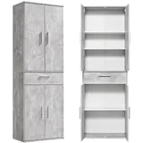 mokebo Der Praktische Mehrzweckschrank 60 x 180 x 34 cm Grau