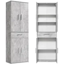 mokebo Der Praktische Mehrzweckschrank 60 x 180 x 34 cm Grau