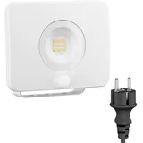 ledscom.de LED Gartenstrahler WEGA für außen, IP44, Bewegungsmelder, Stecker, 11,7 W, 951lm, warmweiß, Bewegungsmelder, Wandleuchte, Außenstrahler, Draussen, Gartenleuchte, Wandstrahler, 230v, Wand