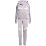 adidas Damen Trainingsanzug, Boldblock Track Suit preloved fig/Shadow Violet, XL