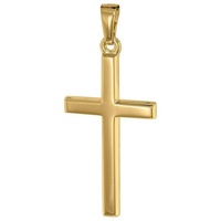 trendor Kreuzanhänger Kreuz- für 25 mm Gold 585 / 14K goldfarben