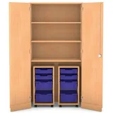 Garagenschrank - mit Rollcontainern, 190 x 94,4 x 60 cm