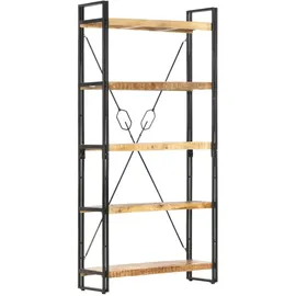 vidaXL Bücherregal 5 Fächer 90 x 30 x 180 cm Mango Massivholz