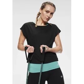H.I.S. H.I.S Trainingsshirt in schwarz-türkis & Gr.: 34