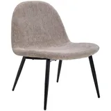 Livetastic Sessel, Schwarz, Taupe, Holz, Metall, Textil, Pappel, Sperrholz, 63x82x74 cm, Wohnzimmer, Sessel, Polstersessel