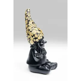 Kare DESIGN Deko-Figur Zwerg Meditation Polyresin Gold