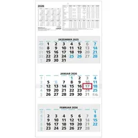 Zettler Dreimonatskalender 953 33,5x71cm blau 2026