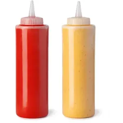 MONOUSO - Flasche Würze Spender Kunststoff Klar 720ml (6 Stück)