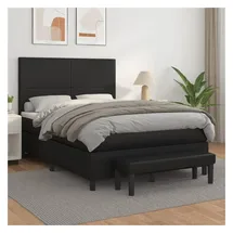 vidaXL Boxspringbett 140 x 200 cm Schwarz