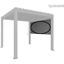 Biohort Sonnenschutzrollo elektrisch für Pergola 3,5 m Dunkelgrau-Metallic
