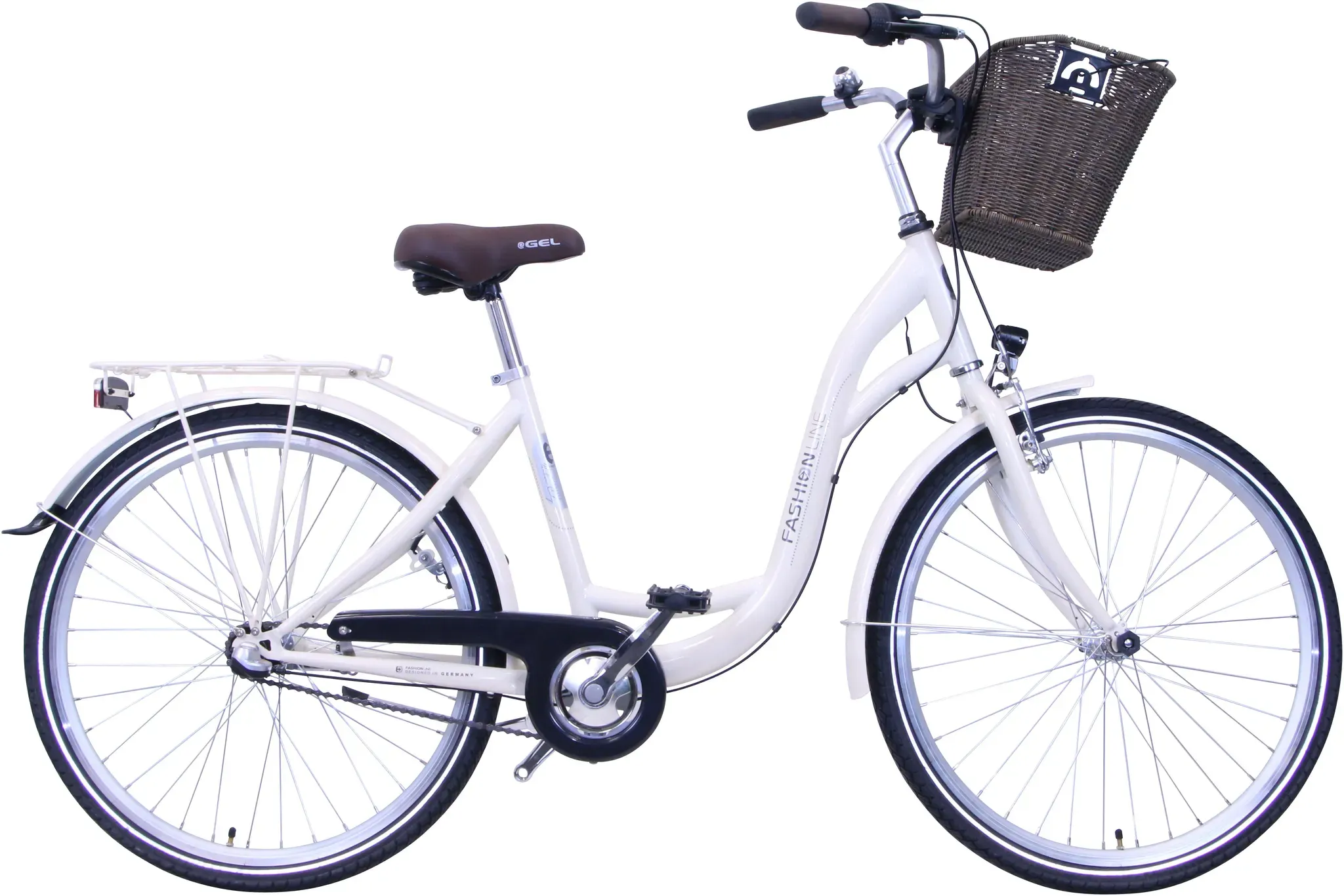 Cityrad FASHION LINE "3-Gang Citybike" Fahrräder Gr. 43cm, 26 Zoll (66,04cm), beige (creme + creme)