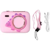 Tragbarer, Kameraförmiger Nackenventilator, Usb-aufladbar, Pink