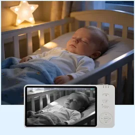 ideoon HD Überwachungskamera mit Monitor Schwarz