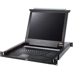 ATEN CL1000N CH Single Rail 19"-LCD-Konsole 19" 1HE CH-Layout PS/2-USB