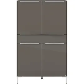 Set One by Musterring Highboard Reno 92 x 42 x 154 cm Grau