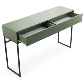 beautysofa KONSOLENTISCH Giana mit 2 Schubladen, 137 cm, Flaschengrün