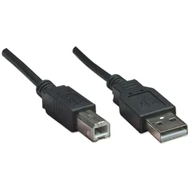 Manhattan USB-A auf USB-B 0,5 m Schwarz