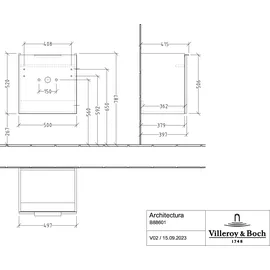 Villeroy & Boch Waschtischunterschrank 1 Tür 50 x 52 x 41,5 cm Weiß
