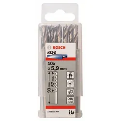 Metallbohrer HSS-G, DIN 338, 5,9 x 57 x 93 mm, 10er-Pack