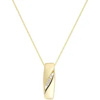 Luigi Merano Kette Anhänger matt, glanz, länglich, mit Brillanten, Gold 585 Ketten Gold Damen