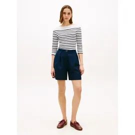 Tommy Hilfiger Damen Slim Cody Boat-Nk 3/4Slv Ww0Ww40589, Weiß, L - L