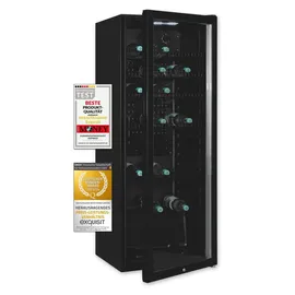Exquisit GKS240-GT-160C Getränkekühlschrank (237 l, 1400 mm hoch, Schwarz)