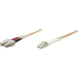 Intellinet Network Solutions Intellinet LWL Anschlusskabel 3.00m Orange [1x LC-Stecker - 1x SC-Stecker] 62,5/125 OM1