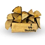 BlackSellig® Kaminholz Hainbuche 30-33 cm – Trocken & ofenfertig – Premium Brennholz aus Europa für Kamin, Ofen & Smoker (Hainbuche 90kg)