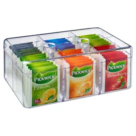 Mepal Teedose rechteckig mit 6 Fächer 21,7x14,8x8,5cm transparent
