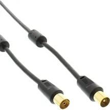 InLine 69401P Premium Antennenkabel Koax Stecker - Koax Buchse 1,0 m