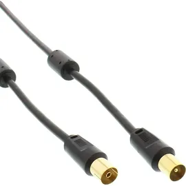 InLine 69401P Premium Antennenkabel Koax Stecker - Koax Buchse 1,0 m