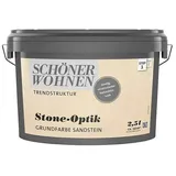 SCHÖNER WOHNEN-Farbe Trendstruktur Grundfarbe Stone-Optik  (Sandstein, 2,5 l, Konservierungsmittelfrei)