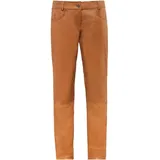 Ricano Dorin Damen, Lederhose/Lederjeans - 5-Pocket Stil (Slim Fit/Low Waist) - echtes (Premium) Lamm Leder cognac, Obermaterial: 100% Lammnappaleder LANA., figurbetont, Hosen 5-Pocket-Hose, Handgefertigt aus echtem