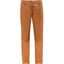 Ricano Dorin Damen, Lederhose/Lederjeans - 5-Pocket Stil (Slim Fit/Low Waist) - echtes (Premium) Lamm Leder cognac, Obermaterial: 100% Lammnappaleder LANA., figurbetont, Hosen 5-Pocket-Hose, Handgefertigt aus echtem