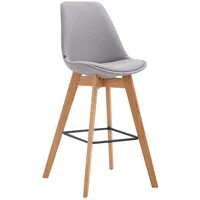 CLP Barhocker Metz Stoff grau/natura