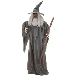 Halloween Figur Zauberer, animiert 190cm - Bewegung, Licht, Geräusche