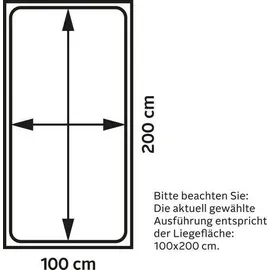 Westfalia Schlafkomfort Boxbett, schwarz, B:114cm L:214cm, Bezug der Obermatratze: 100% Polyester, abnehmbar und waschbar bis 60C;Box und Kopfteil: Mikrovelours (100% Polyester), WESTFALIA SCHLAFKOMFORT, Komplettbetten, Boxspringbett, mit Motor
