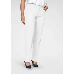 Stretch-Hose KJBRAND "Babsie Bengaline: Bequemer Oberschenkel", Damen, Gr. 44, N-Gr, weiß, Web, Obermaterial: 80% Viskose, 17% Polyamid, 3% Elasthan, Basic, bequem lang, Hosen, aus Stretch-Material