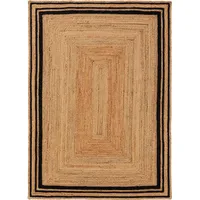 benuta pure Juteteppich, Schwarz 60x100 cm - Naturfaserteppich aus Jute