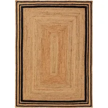 benuta pure Juteteppich, Schwarz 60x100 cm - Naturfaserteppich aus Jute