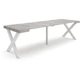 SKRAUT HOME Ausziehtisch 262 x 73 x 90 cm zementgrau