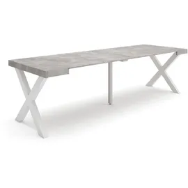 SKRAUT HOME Ausziehtisch 262 x 73 x 90 cm zementgrau